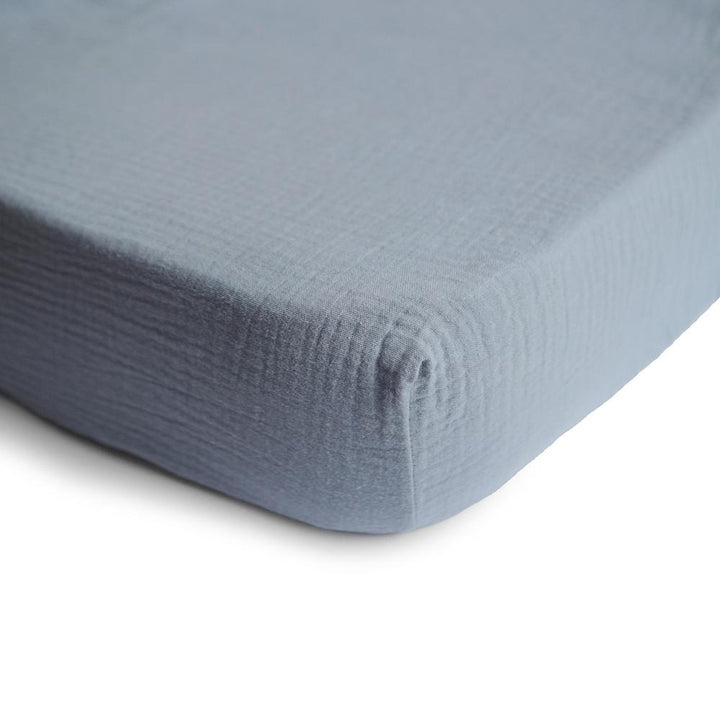 Mushie Extra Soft Muslin Crib Sheet (Tradewinds)-Nursery-Mushie-030465 TW-babyandme.ca