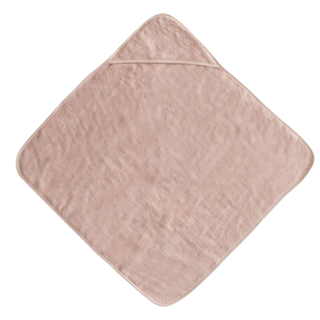 Mushie Organic Cotton Baby Hooded Towel (Blush)-Bath-Mushie-031520 BS-babyandme.ca