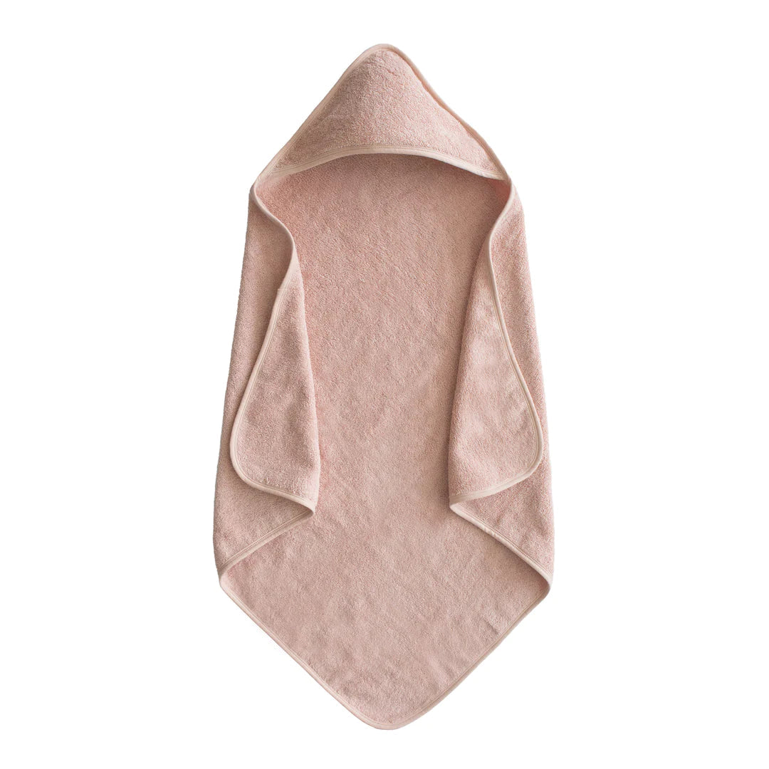 Mushie Organic Cotton Baby Hooded Towel (Blush)-Bath-Mushie-031520 BS-babyandme.ca