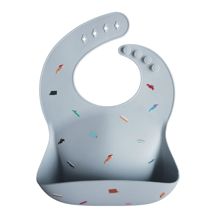 Mushie Silicone Baby Bib (Retro Cars)