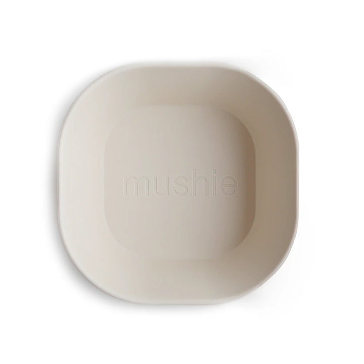 Mushie Square Dinnerware Bowl 2-Pack (Ivory)