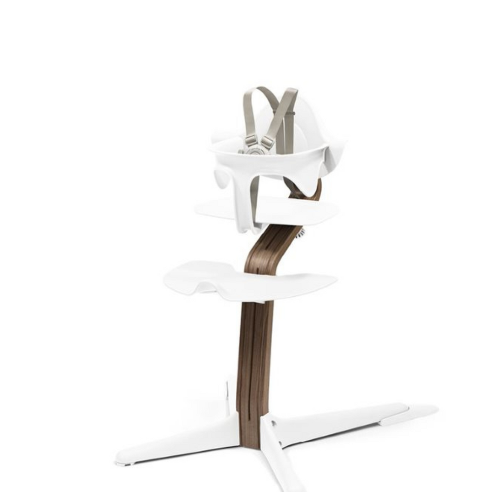 Nomi High Chair Walnut (White)-Feeding-Stokke-030368 WWH-babyandme.ca