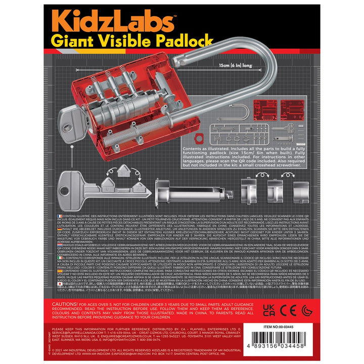4M Kidzlabs Giant Visible Padlock