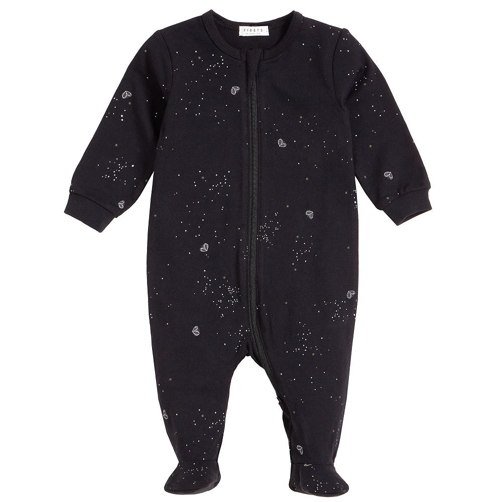 Petit Lem 28018 Sleeper (Midnight Fireflies)-Apparel-Petit Lem--babyandme.ca