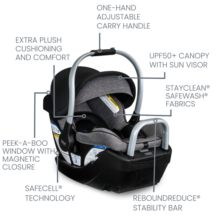 Britax Willow™ SC Infant Car Seat (Pindot Onyx)