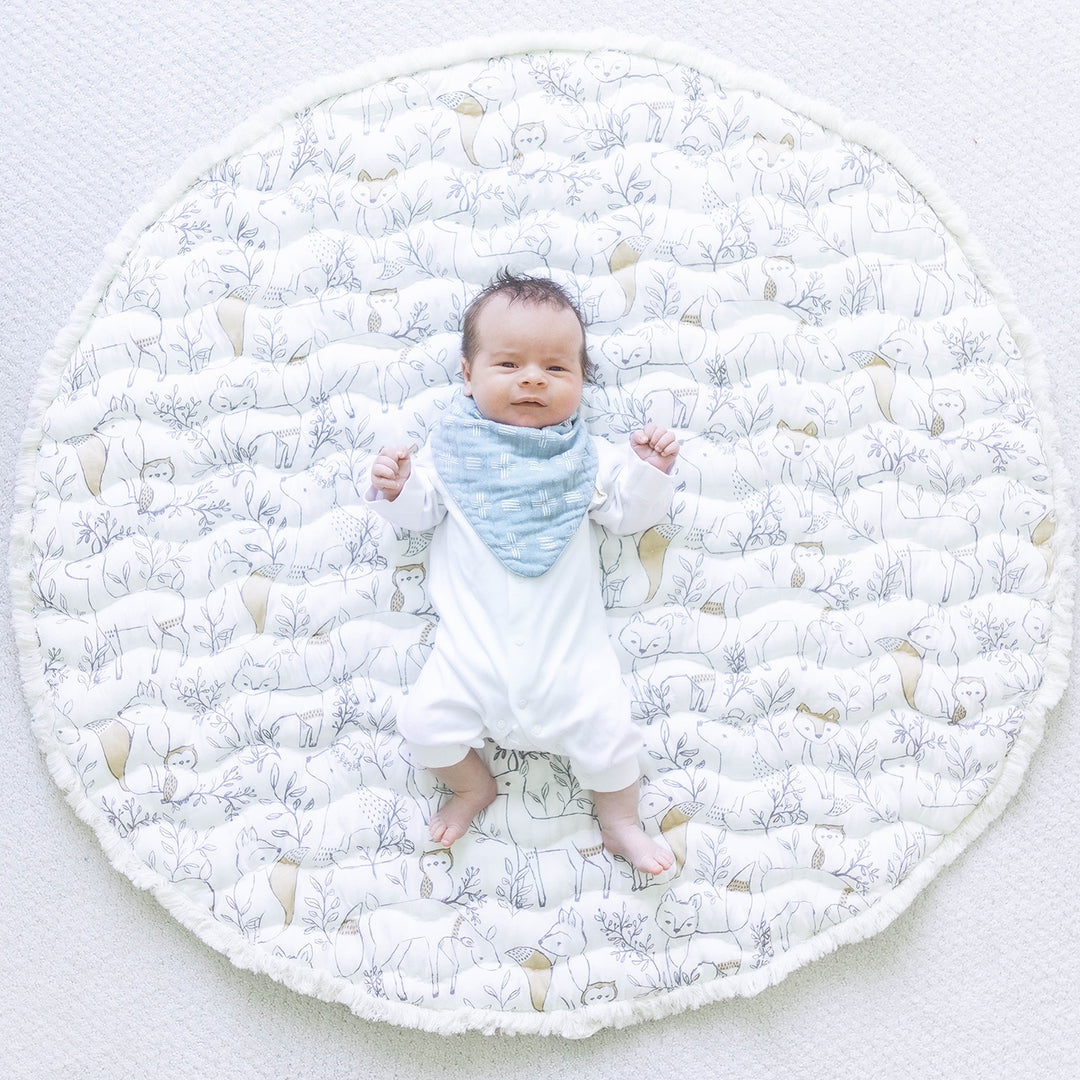 Crane Quilted Playmat Ezra Woodland