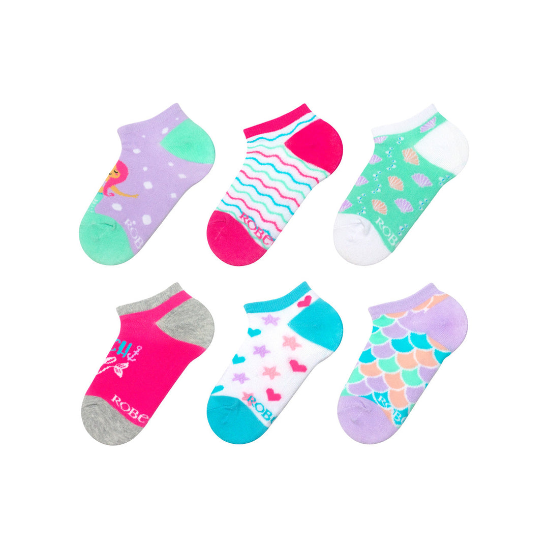 Robeez No-Show Socks 6-Pack (Beach Girl)