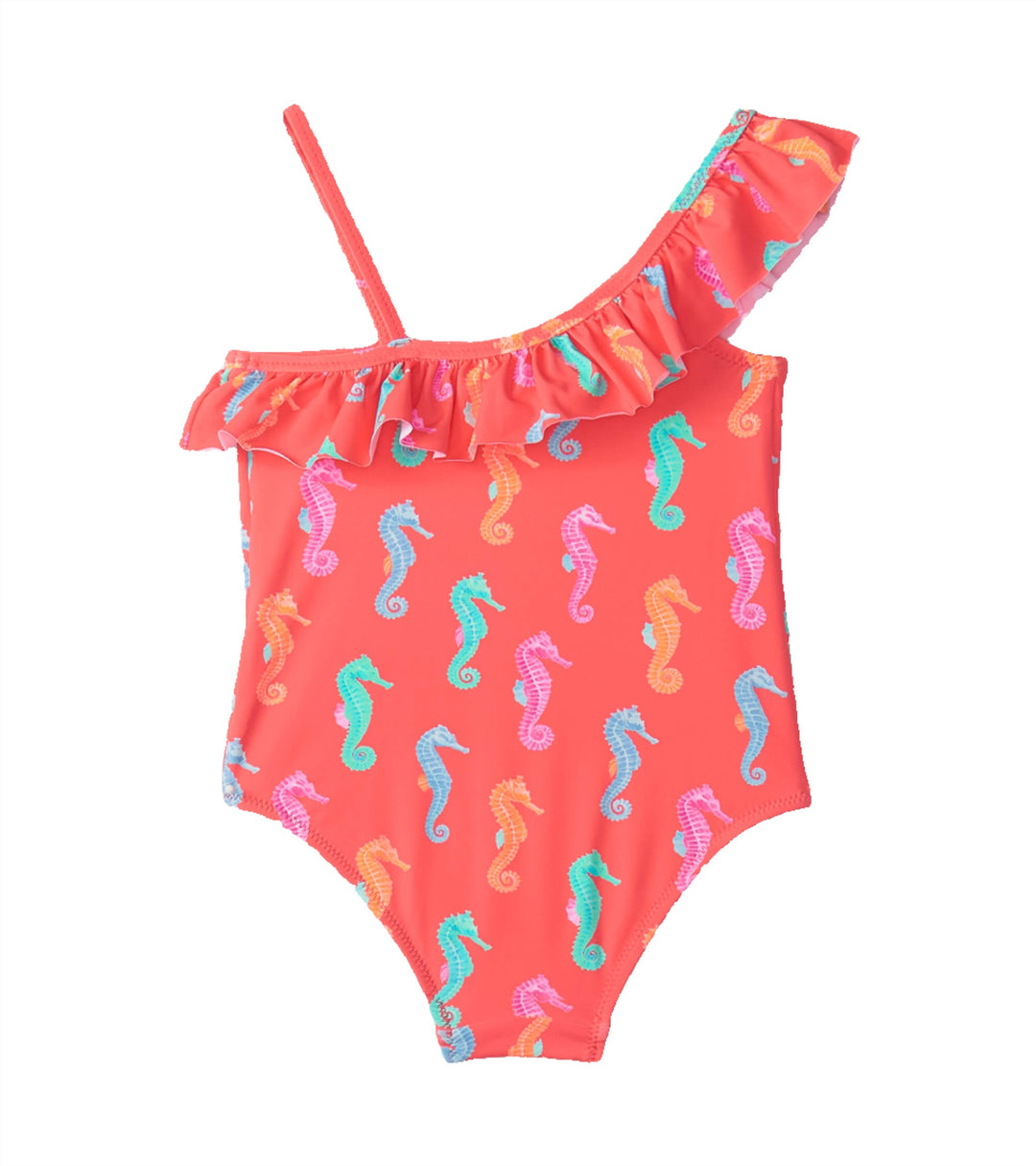 Hatley Ruffle Swimsuit (Painted Sea Horses)