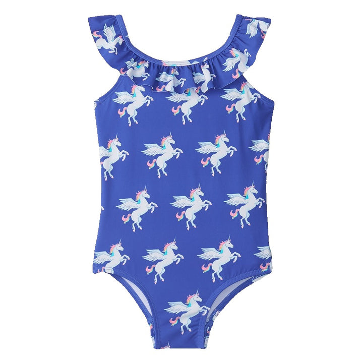 Hatley Ruffle Sleeve Swimsuit (Dazzling Pegasus)