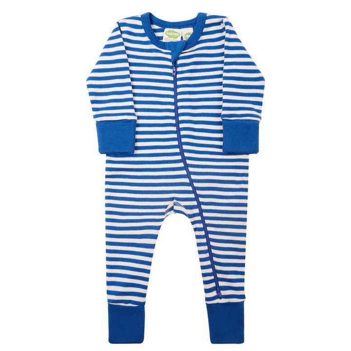 Parade 2-Way Zip Romper (True Blue Stripe)