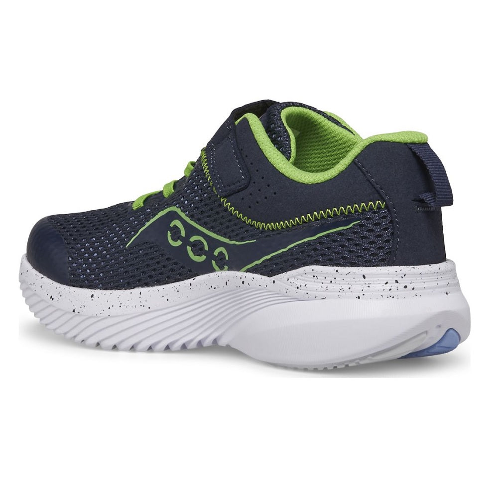 Saucony Kid's Kinvara 14 A/C Sneaker (Navy/Green)-Apparel-Saucony--babyandme.ca