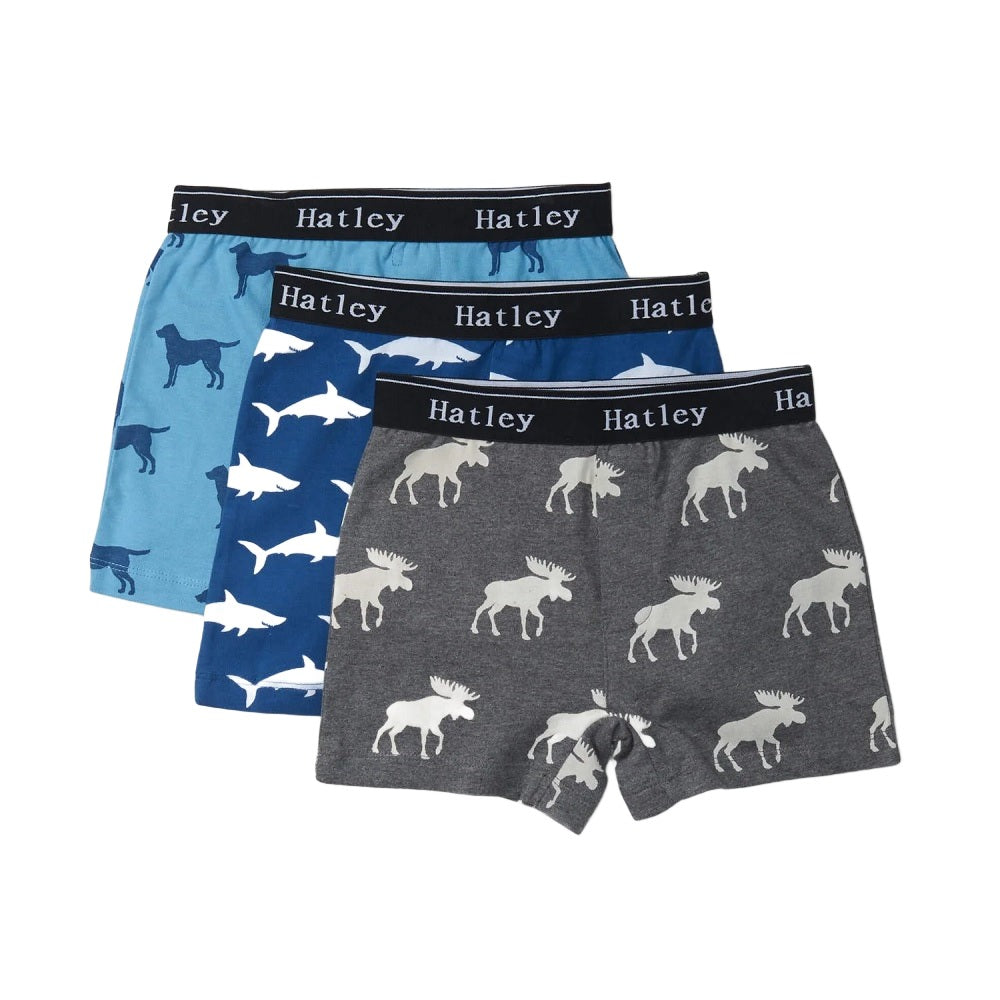 Hatley 3 Pack Boxer Briefs (Silhouette Animals)