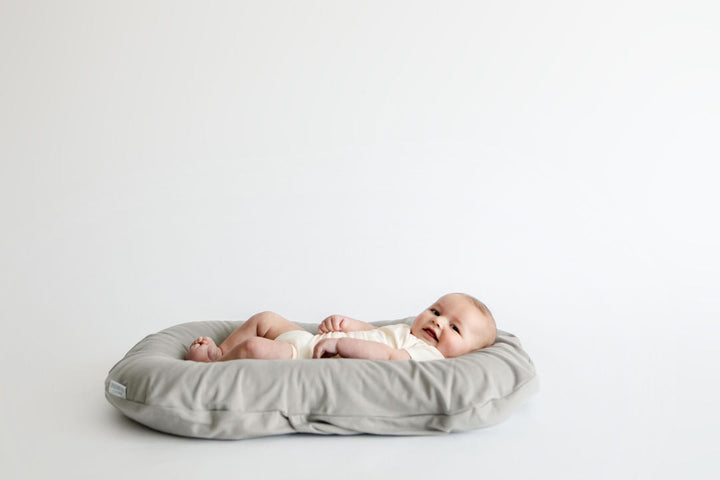 Snuggle Me Organic Infant Lounger Cover-Stone-Gear-Snuggle Me Organic-031948 STO-babyandme.ca