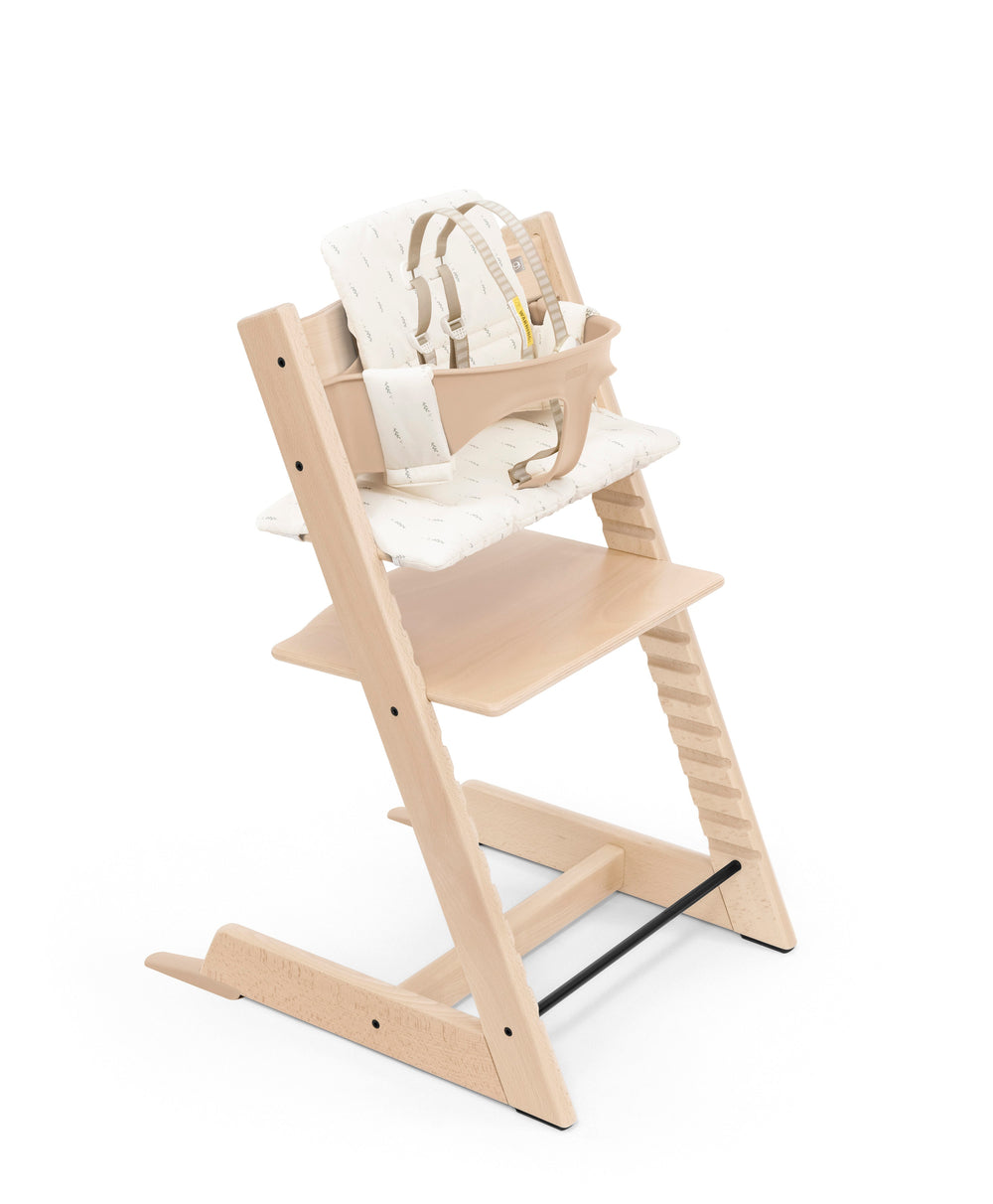 Stokke® Tripp Trapp® High Chair & Cushion with Stokke Tray (Walnut/Wheat Cream)-Feeding-Stokke-027570 WWC-babyandme.ca