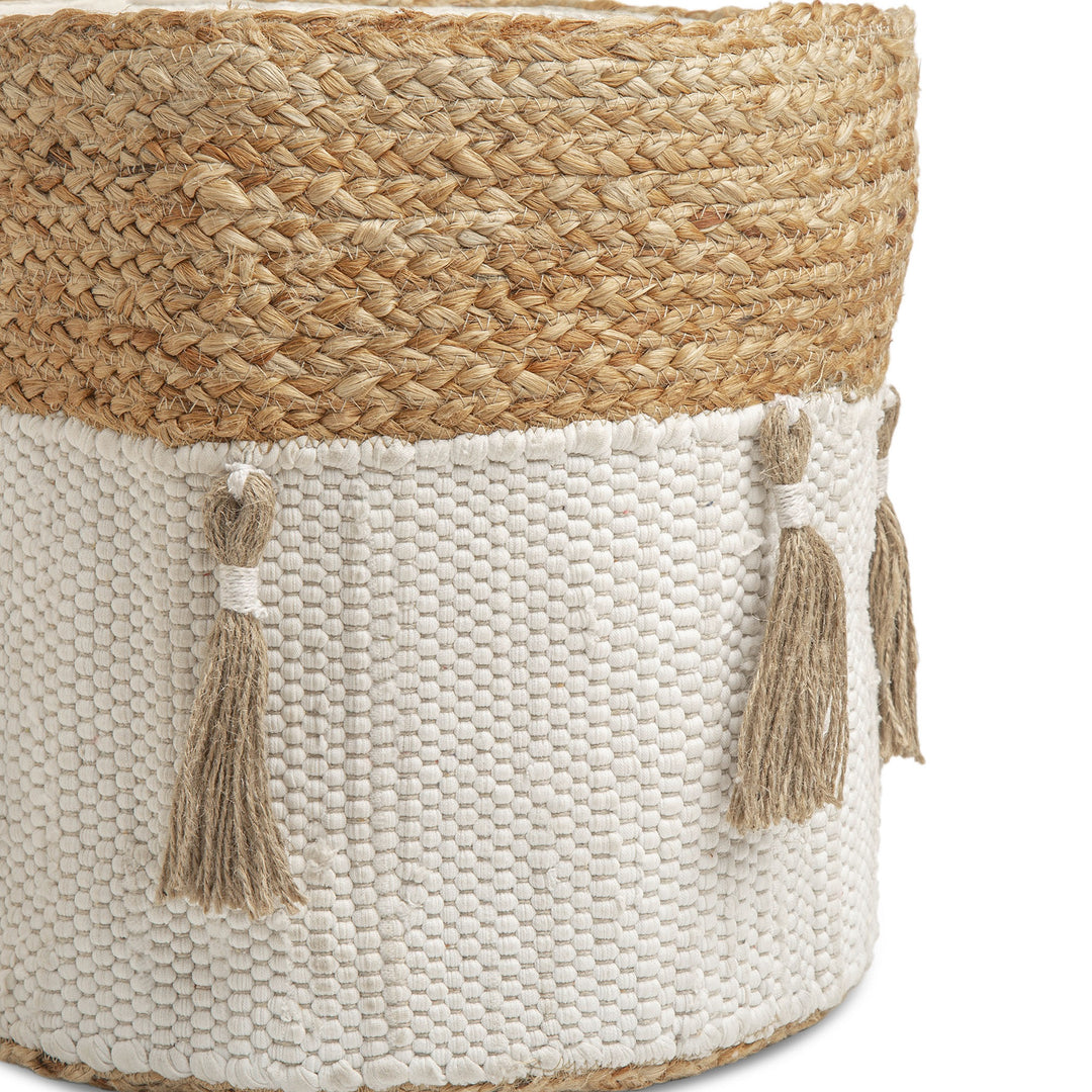 Crane Cotton + Jute Storage Bin Ezra