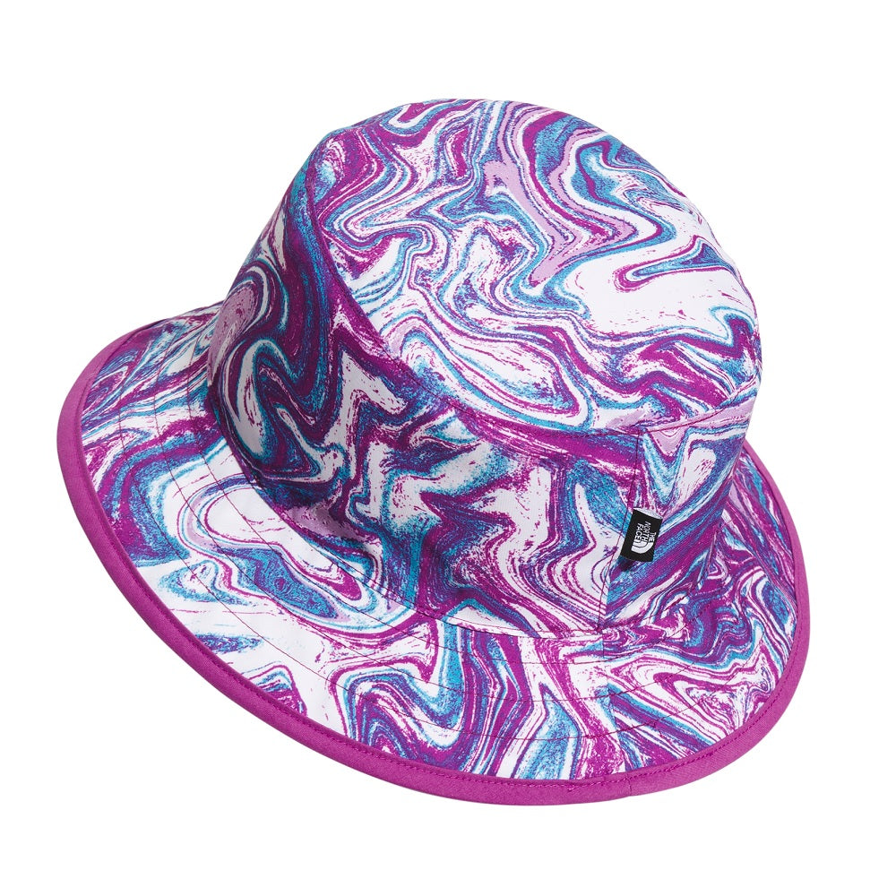 The North Face Kids' Class V Reversible Bucket Hat (Purple Cactus Flower Water Marble/Purple Cactus Flower)-Apparel-The North Face--babyandme.ca