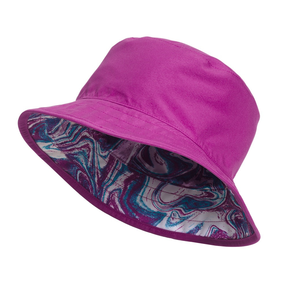 The North Face Kids' Class V Reversible Bucket Hat (Purple Cactus Flower Water Marble/Purple Cactus Flower)-Apparel-The North Face--babyandme.ca