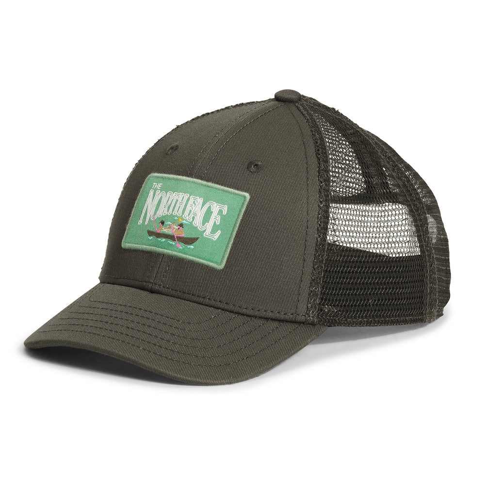 The North Face Kids' Mudder Trucker Hat (New Taupe Green/Graphic Patch)-Apparel-The North Face--babyandme.ca
