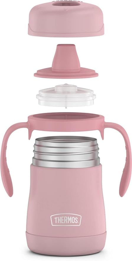 Thermos Stainless Steel Sippy Cup with Handles 7oz (Rose)