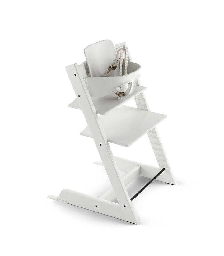 Stokke® Tripp Trapp® High Chair & Cushion with Stokke Tray (White/Waves Blue)
