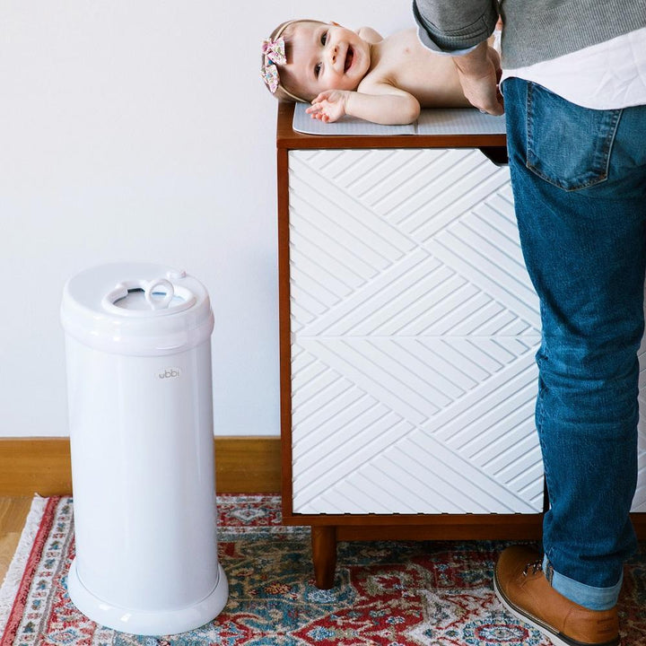 Ubbi Diaper Pail (White) - IN STORE PICK-UP ONLY-Bath-Ubbi-005870 WH-babyandme.ca