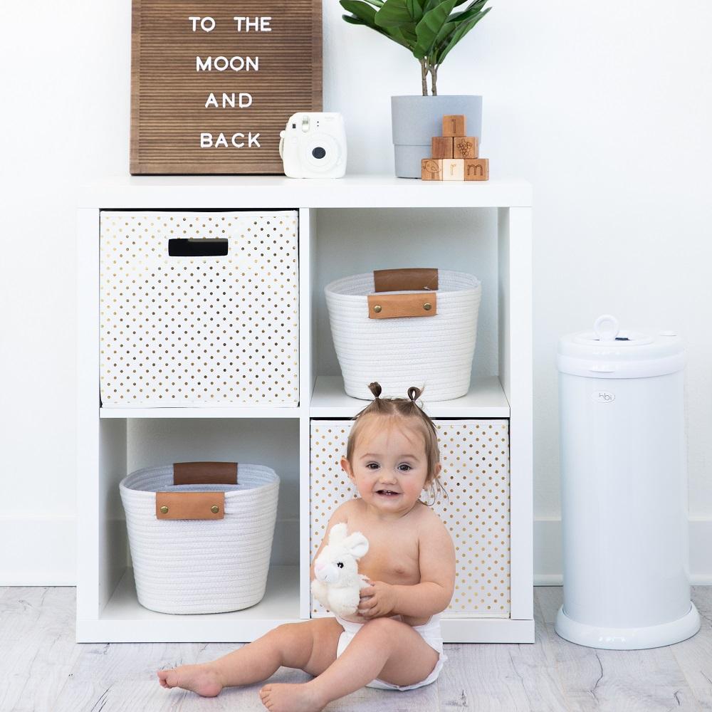 Ubbi Diaper Pail (White) - IN STORE PICK-UP ONLY-Bath-Ubbi-005870 WH-babyandme.ca