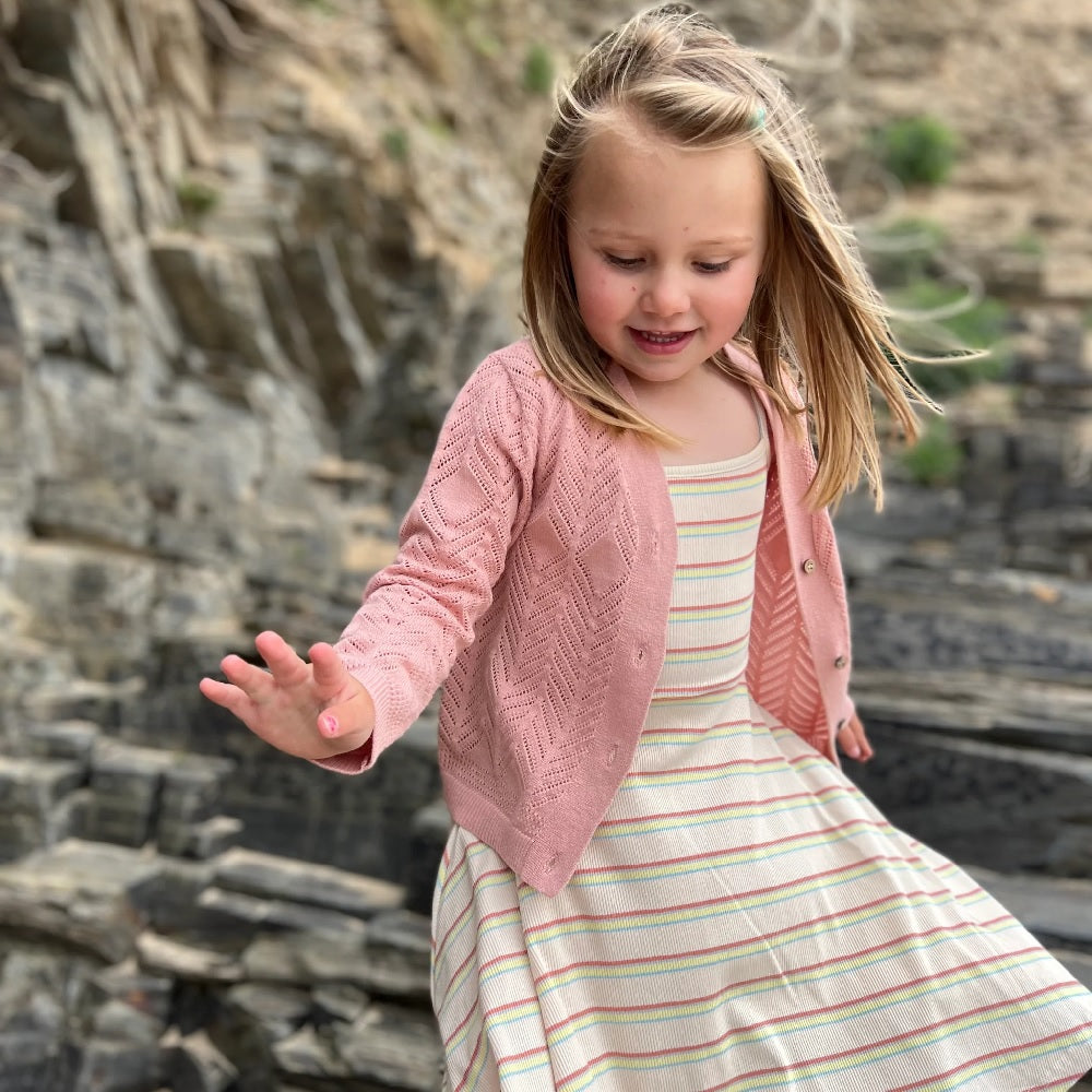 Vignette Kenzie Cardigan (Pink)-Apparel-Vignette--babyandme.ca