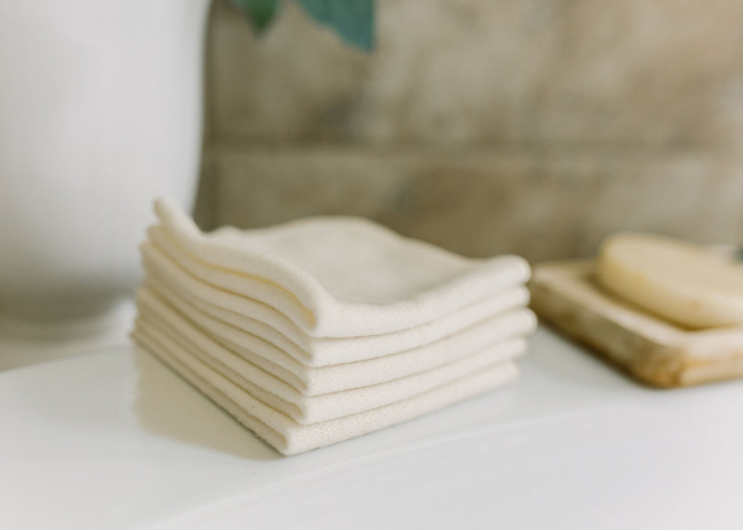 Colibri Bamboo/Organic Cotton Fleece Washcloths 5 pk