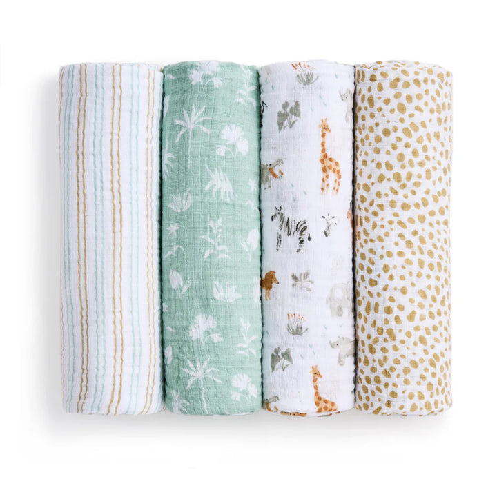 Aden + Anais Essentials Swaddle Set 4-Pack (Giraffe Safari)