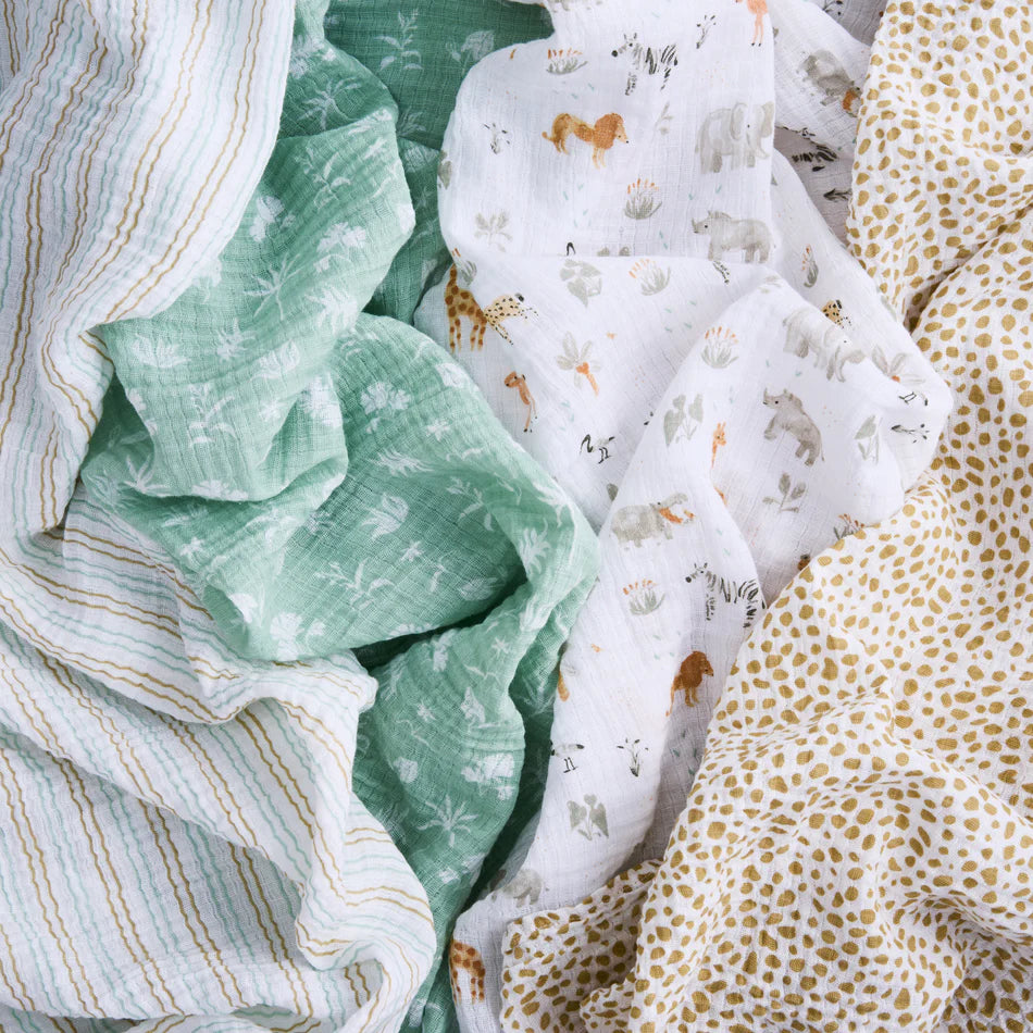 Aden + Anais Essentials Swaddle Set 4-Pack (Giraffe Safari)