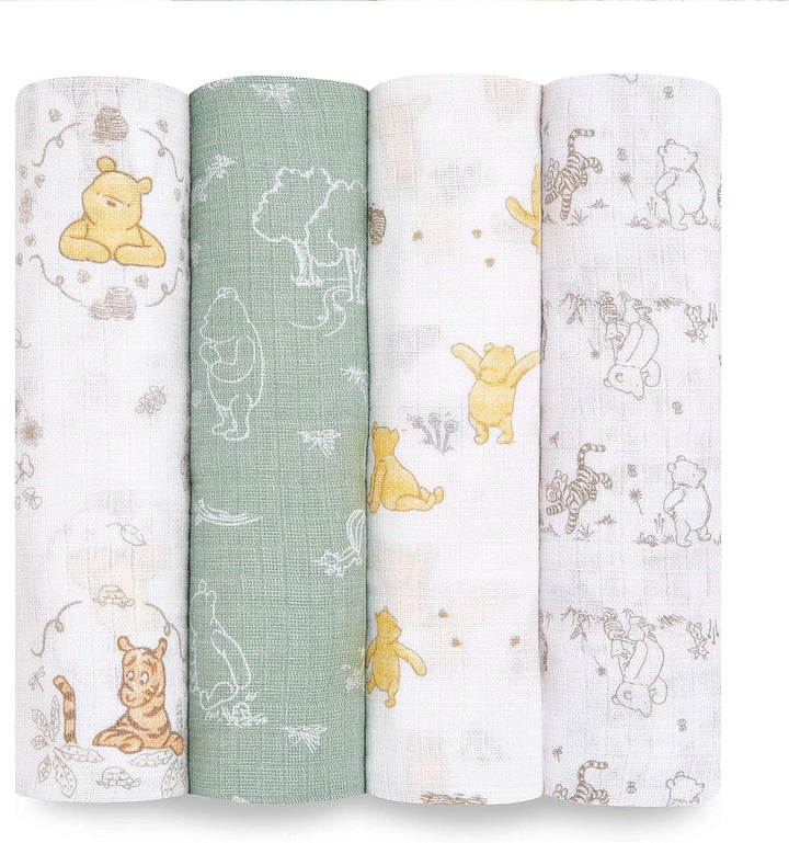 Aden + Anais Essentials Swaddle Set 4-Pack (Winnie + Friends)