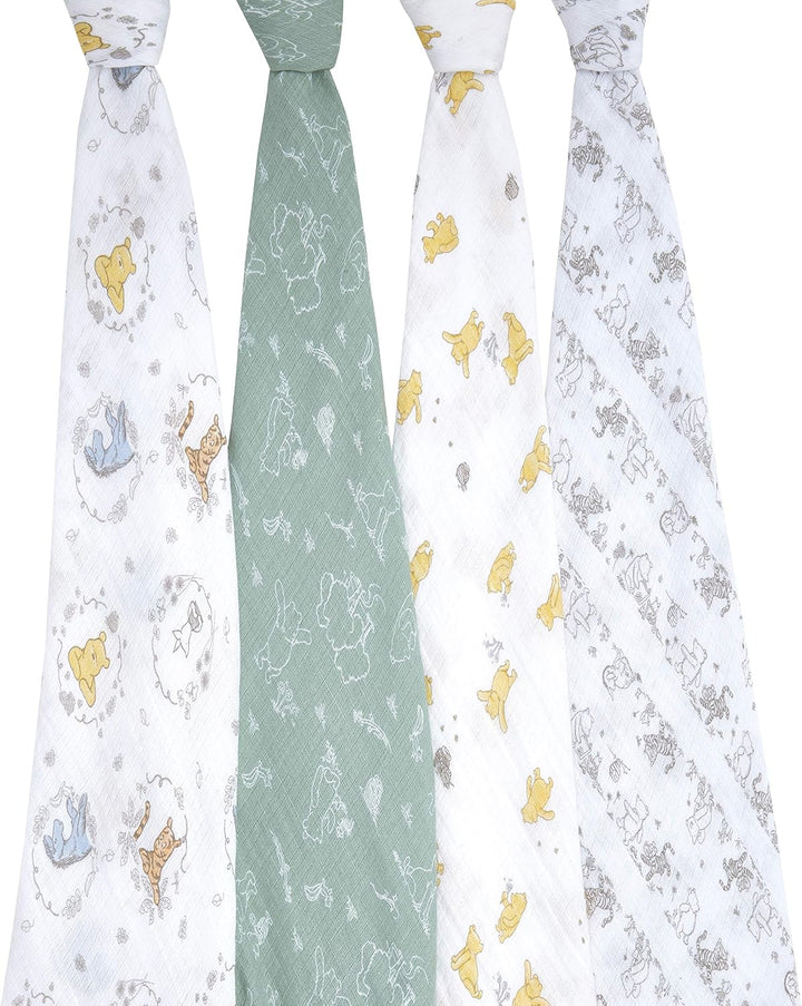 Aden + Anais Essentials Swaddle Set 4-Pack (Winnie + Friends)