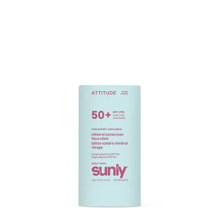 Attitude Sunly SPF 50 Baby Sunscreen Stick Unscented (15g)