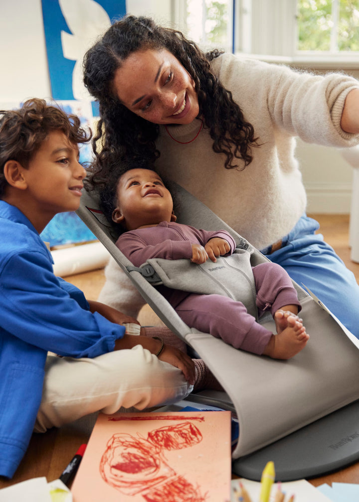 Baby Bjorn Bouncer Bliss 3D Jersey (Sand Grey/Dark Grey Frame)