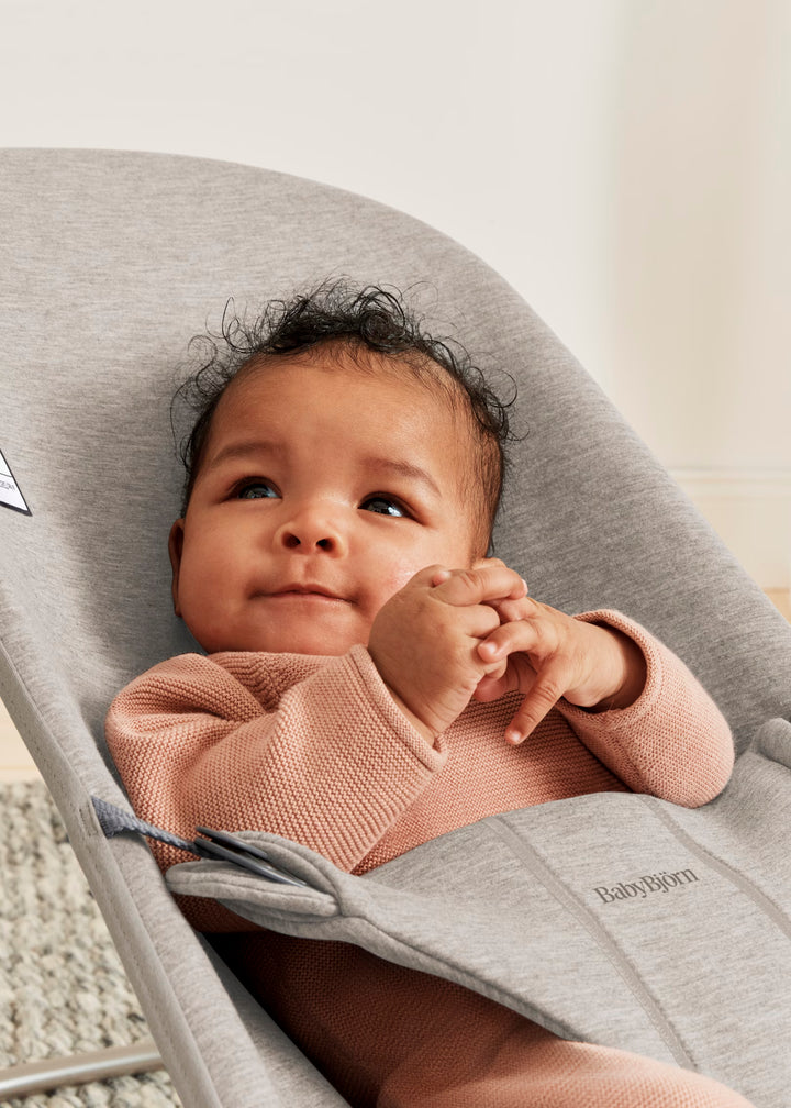 Baby Bjorn Bouncer Bliss 3D Jersey (Sand Grey/Dark Grey Frame)