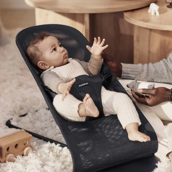 Baby Bjorn Bouncer Bliss & Baby Carrier Mini Bundle (Black/Landscape)