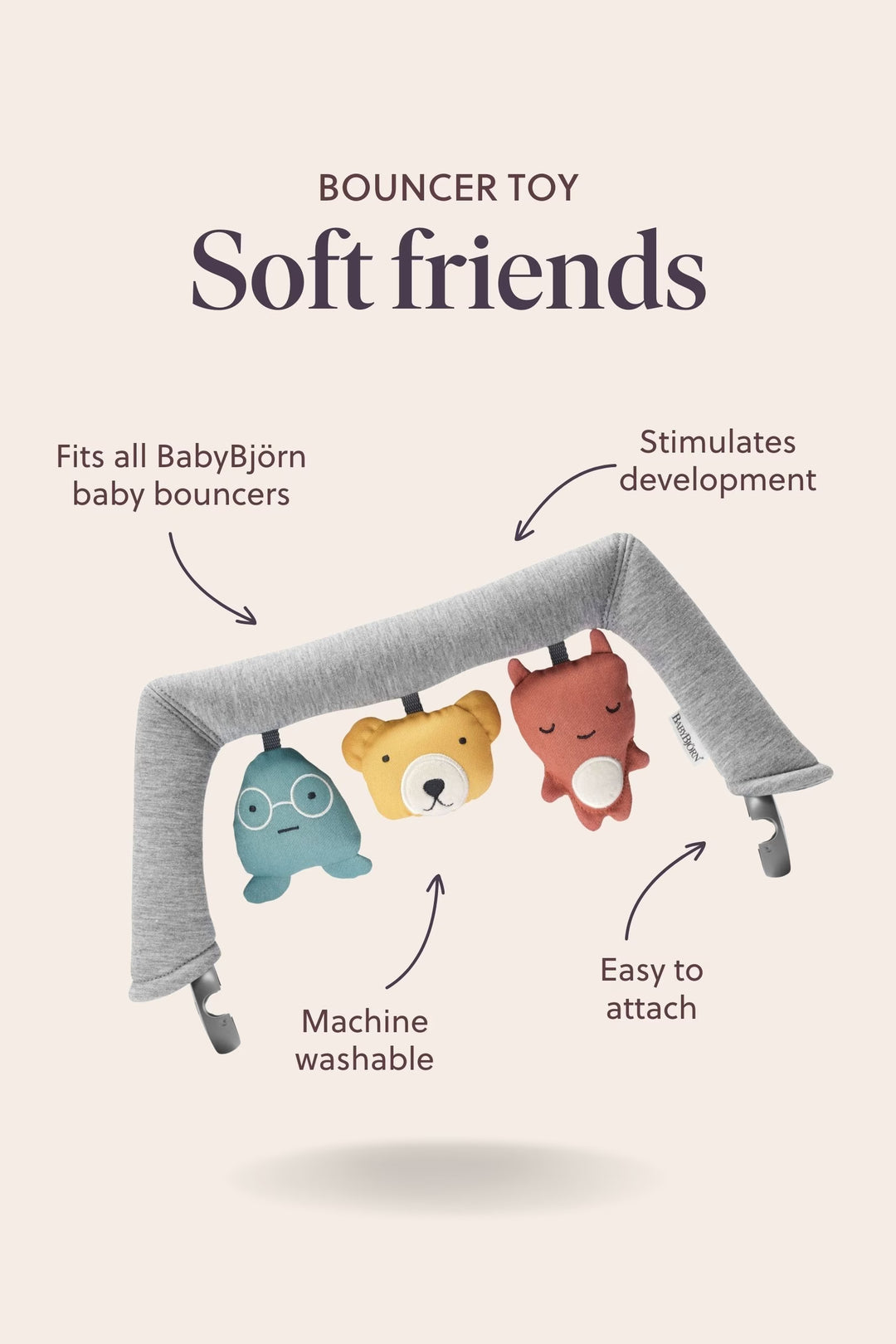 Baby Bjorn Bouncer Toy (Soft Friends Neutral)