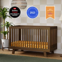 Babyletto Hudson 3-in-1 Crib with Toddler Bed Conversion Kit (Walnut)