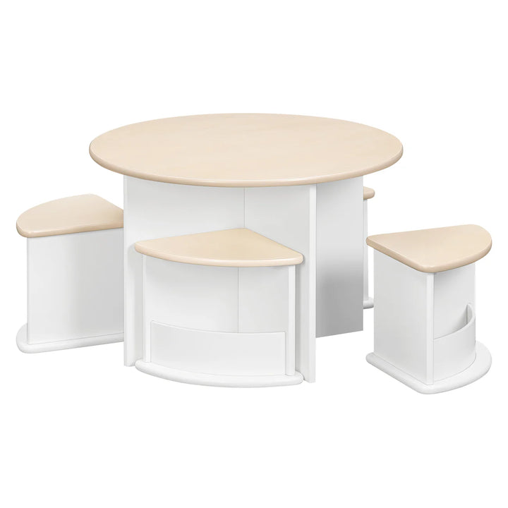 Babyletto Nessa Nesting Play Table (White/Washed Natural)