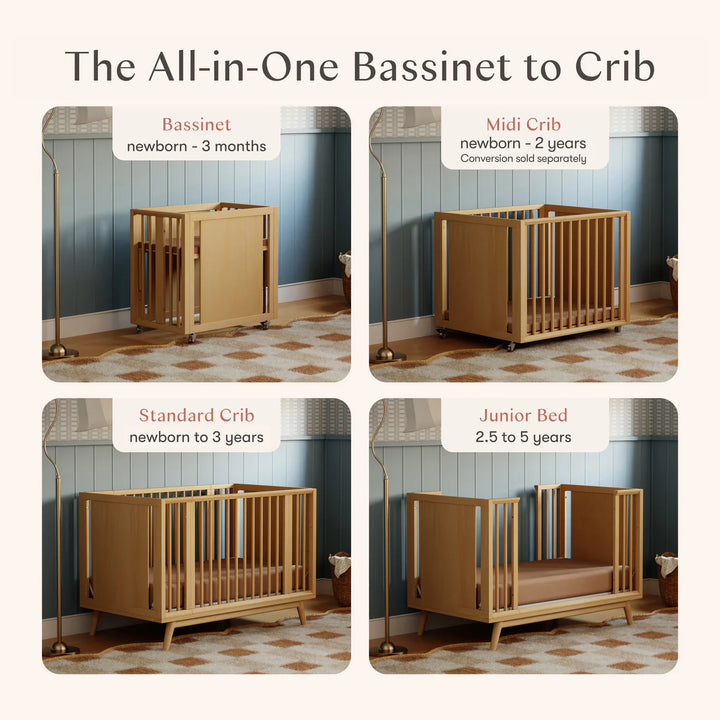 Babyletto Palma 8-in-1 Convertible All-Stages Crib (Honey)