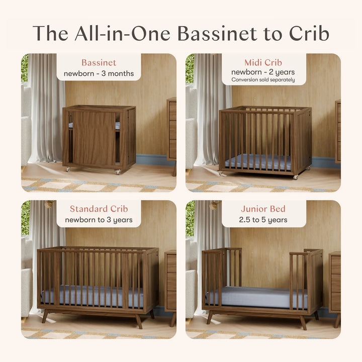 Babyletto Palma 8-in-1 Convertible All-Stages Crib (Natural Walnut)