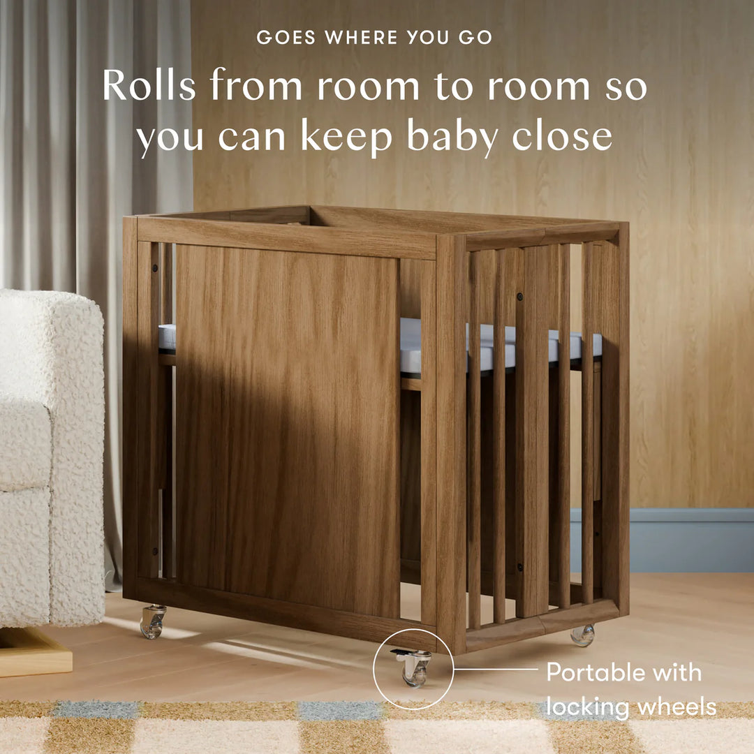 Babyletto Palma 8-in-1 Convertible All-Stages Crib (Natural Walnut)