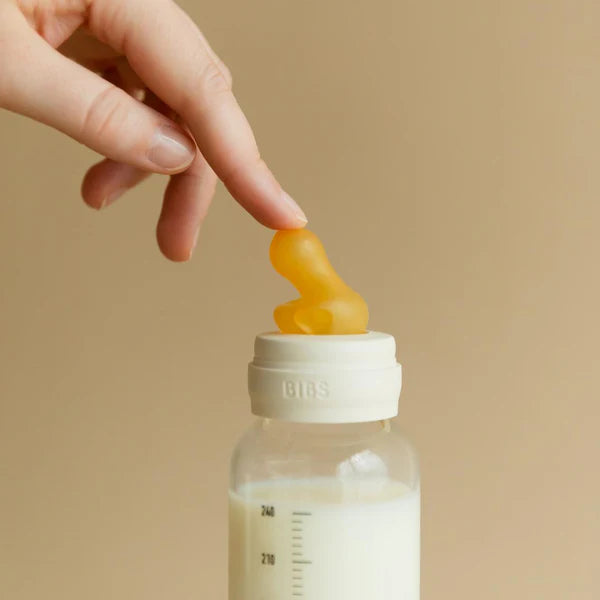 BIBS Baby Glass Bottle Round Latex Slow Flow 120ml (Sage)