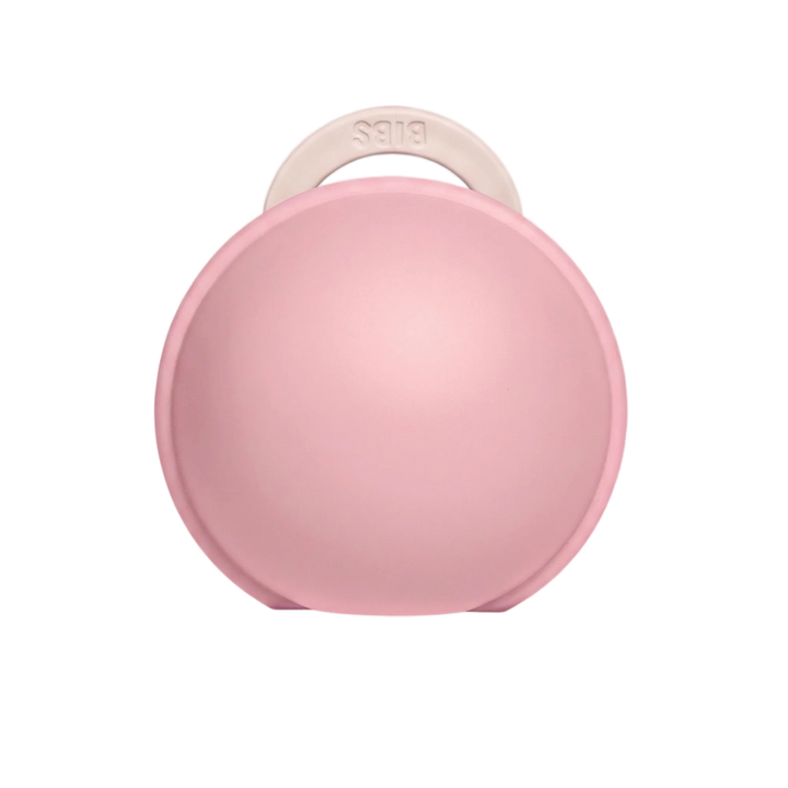 BIBS Colour Pacifier Round Latex &amp; Pacifier Case Mini (Vanilla/Baby Pink)