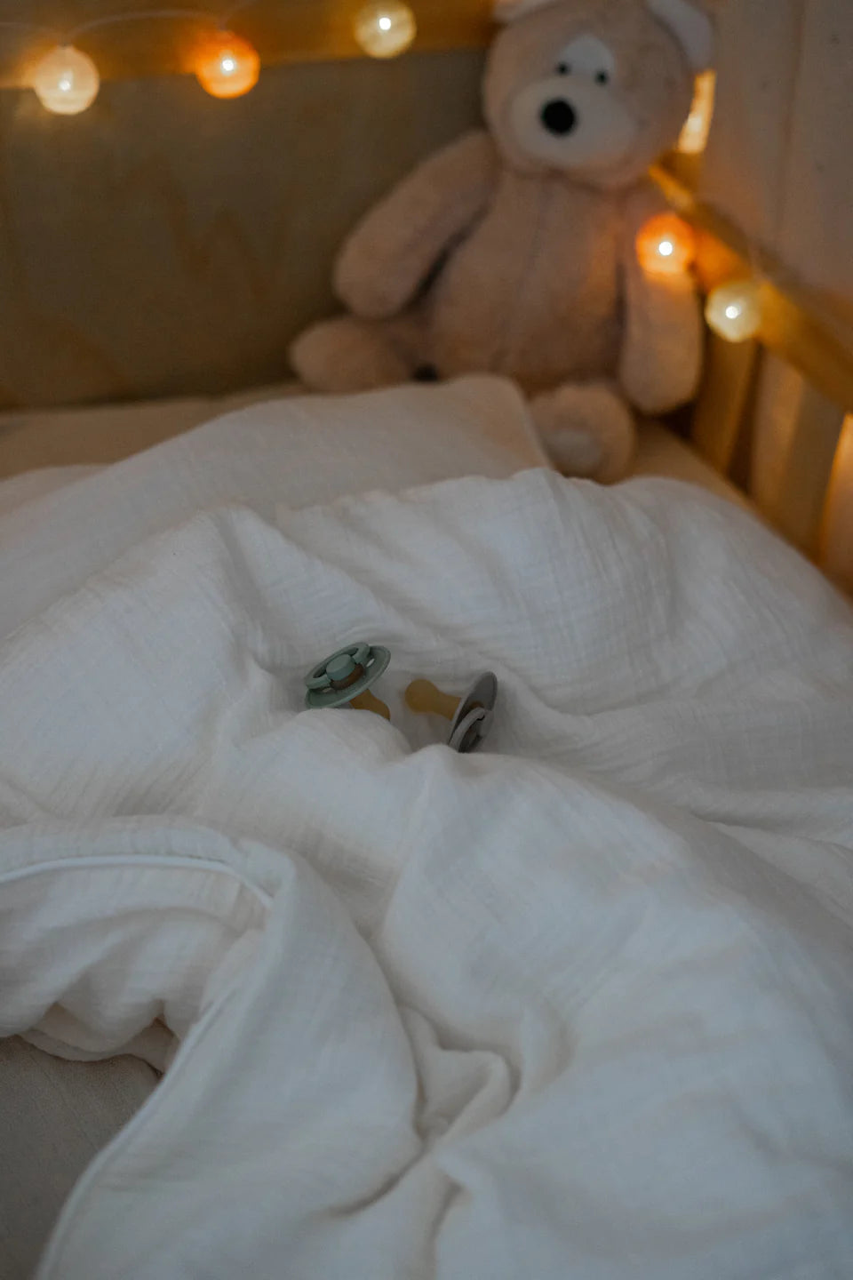 BIBS Colour Round Latex Pacifier 2-Pack (Sage Glow/Cloud Glow)