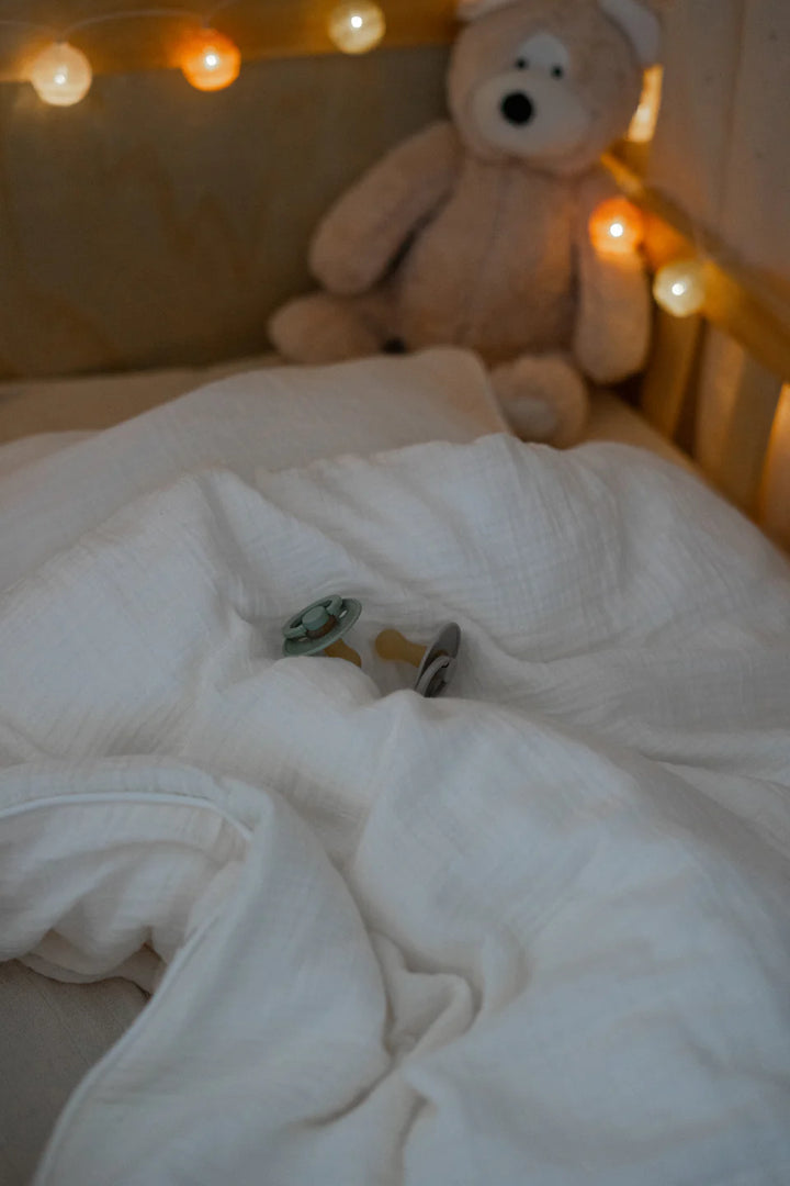 BIBS Colour Round Latex Pacifier 2-Pack (Sage Glow/Cloud Glow)