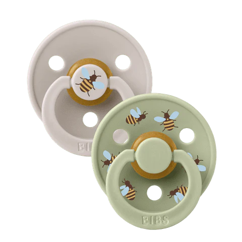 BIBS Studio Pacifier 2pk (Bumblebee/Mushroom)