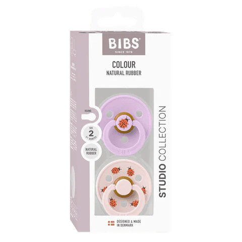 BIBS Studio Pacifier 2pk (Ladybug/Violet Sky)
