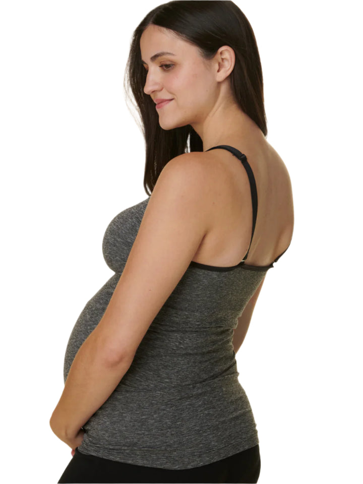 Bravado Basics Slimming Maternity & Nursing Cami (Deep Charcoal Heather)