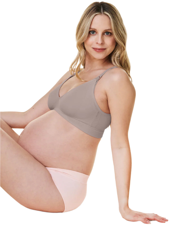 Bravado V-Neck Maternity & Nursing Bra (Sand) - CLEARANCE